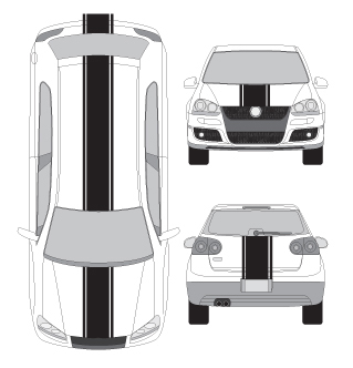 VW GTi 2006-2009 Door Strip