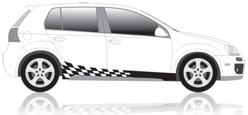 VW GTi 2006-2009 Checkered Flag
